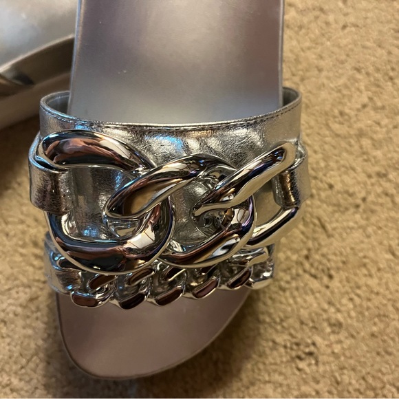 Nope 3 Silver Sandals by Nine West® - Picture 8 of 9